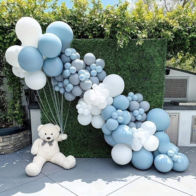 141pcs Grey Latex Balloon For Birthday Engagement Baby Shower Decor