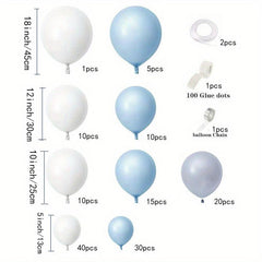 141pcs Grey Latex Balloon For Birthday Engagement Baby Shower Decor