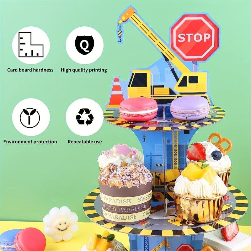 Dump Truck Cupcake Stand 3 Tier Holder
