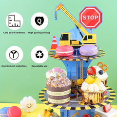 Dump Truck Cupcake Stand 3 Tier Holder
