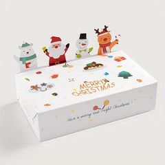 10pcs Christmas Gift Packaging Box Cartoon Animal Paper Box Holiday Decor