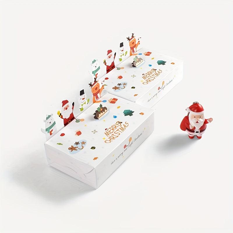 10pcs Christmas Gift Packaging Box Cartoon Animal Paper Box Holiday Decor
