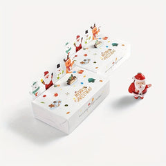 10pcs Christmas Gift Packaging Box Cartoon Animal Paper Box Holiday Decor