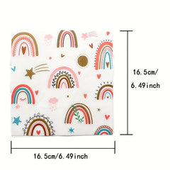 20pcs Rainbow Party Napkins - Disposable Paper Napkins
