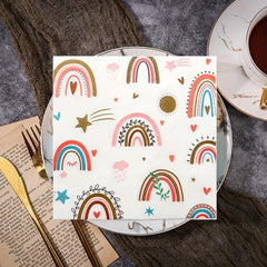 20pcs Rainbow Party Napkins - Disposable Paper Napkins