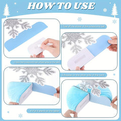 9pcs Winter Table Snowflake Centerpieces Honeycomb Party Decorations