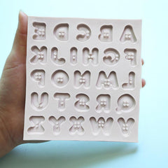 Reusable Alphabet Silicone Mold for Cake Decoration and Chocolate Making