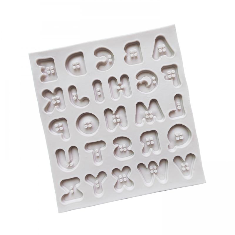 Reusable Alphabet Silicone Mold for Cake Decoration and Chocolate Making