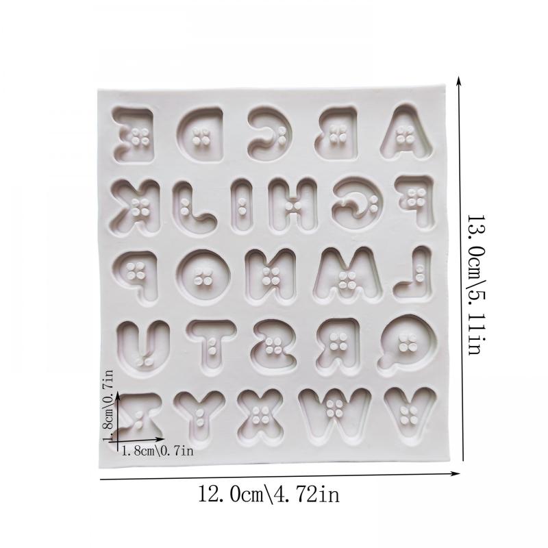 Reusable Alphabet Silicone Mold for Cake Decoration and Chocolate Making