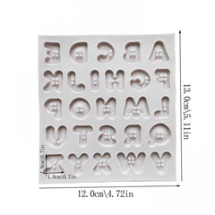 Reusable Alphabet Silicone Mold for Cake Decoration and Chocolate Making