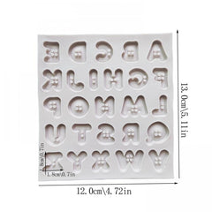 Reusable Alphabet Silicone Mold for Cake Decoration and Chocolate Making