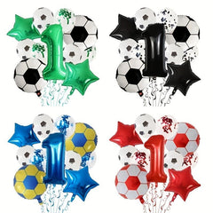11pcs Football Balloons Birthday Party Decorations 76 Green Number Ball