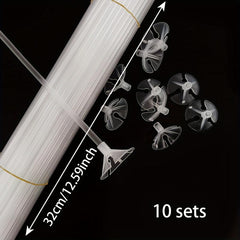 10Sets Transparent Balloon Holder Thickened Balloon Accessories Party Supplies