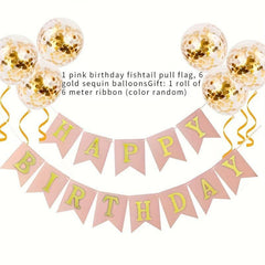 Glitter Balloons & Tassels Set for Parties & Home Decor