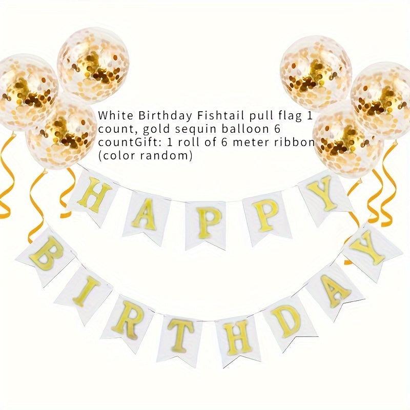 Glitter Balloons & Tassels Set for Parties & Home Decor
