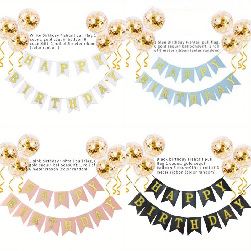 Glitter Balloons & Tassels Set for Parties & Home Decor