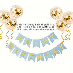 Glitter Balloons & Tassels Set for Parties & Home Decor