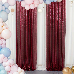 Silver Sequin Curtains 2ft x 8ft Photo Backdrop