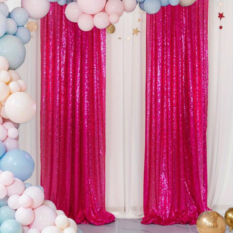 Silver Sequin Curtains 2ft x 8ft Photo Backdrop