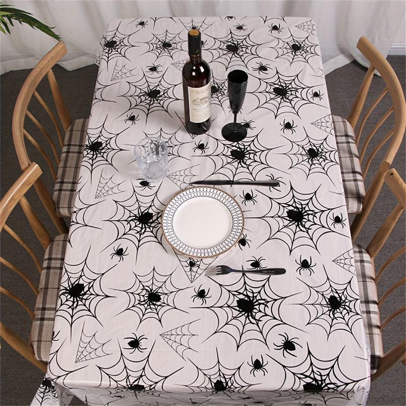Spider Web Tablecloth 137 X 274 Plastic Rectangle Tablecloth