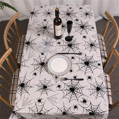 Spider Web Tablecloth 137 X 274 Plastic Rectangle Tablecloth