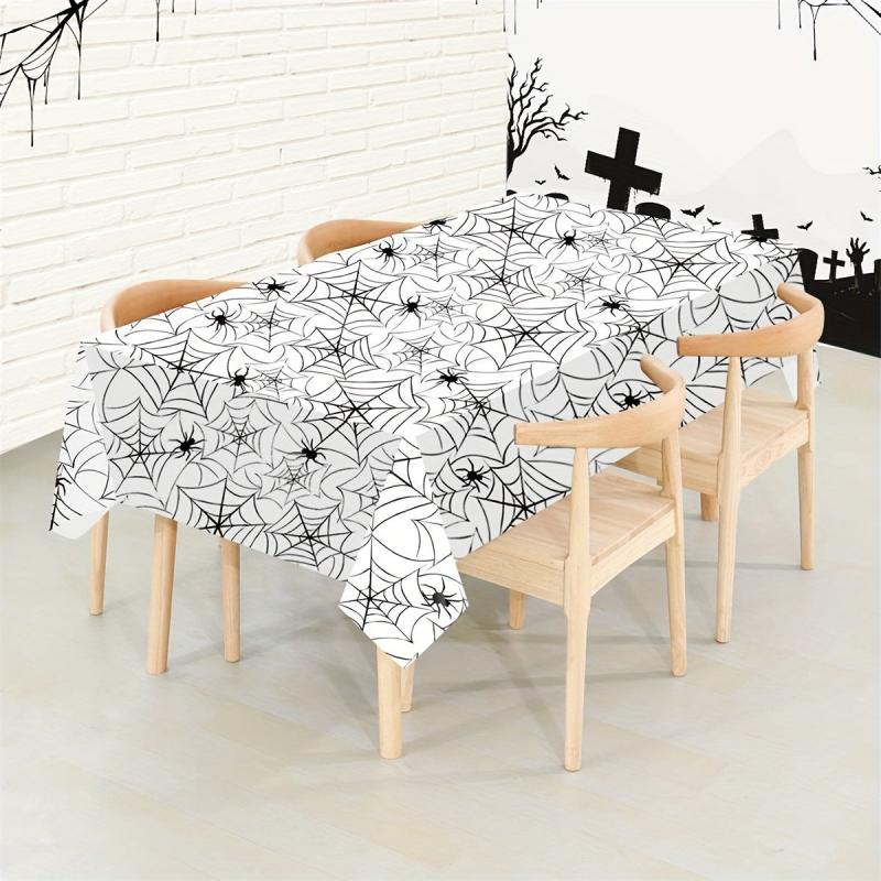 Spider Web Tablecloth 137 X 274 Plastic Rectangle Tablecloth