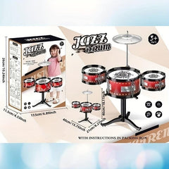 Kids Drum Kit Percussion Set for Ages 3-8