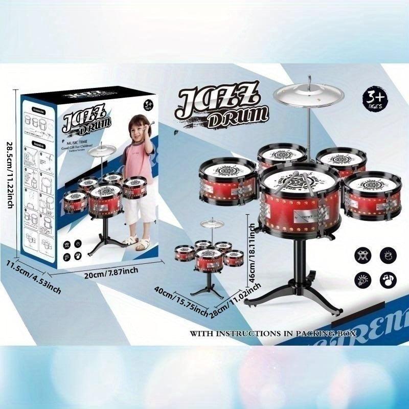 Kids Drum Kit Percussion Set for Ages 3-8