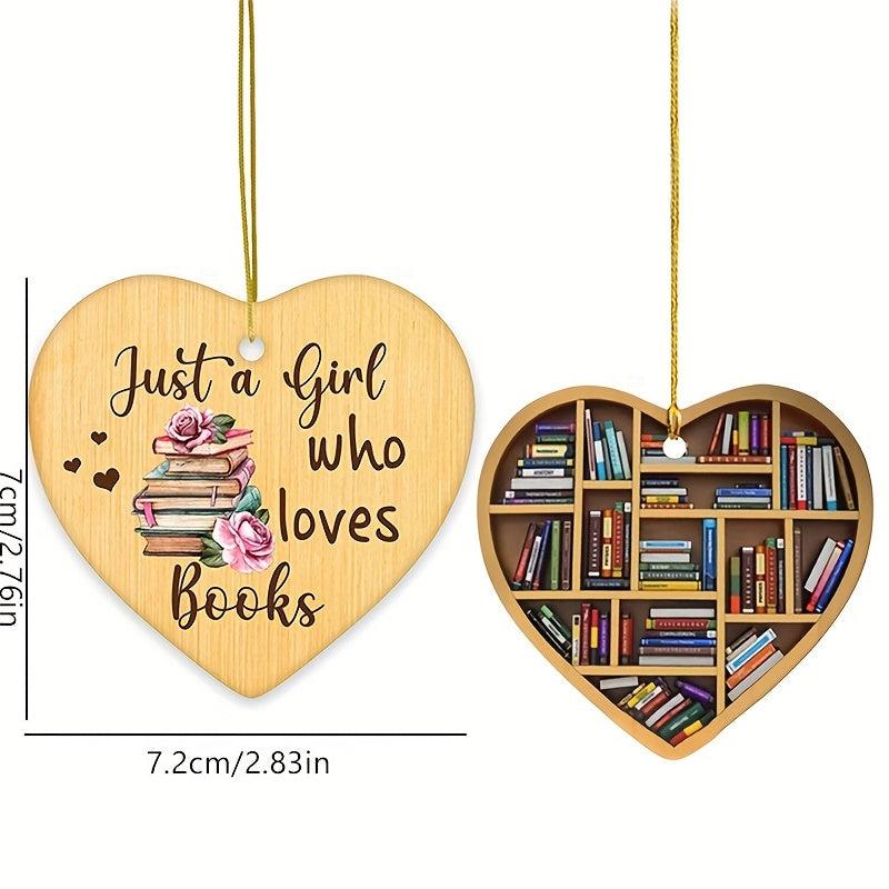 Heart Shaped Flower Love Bookshelf Ornament Wall Decor