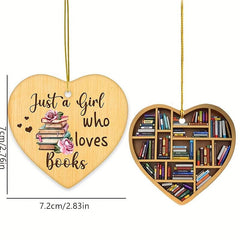 Heart Shaped Flower Love Bookshelf Ornament Wall Decor