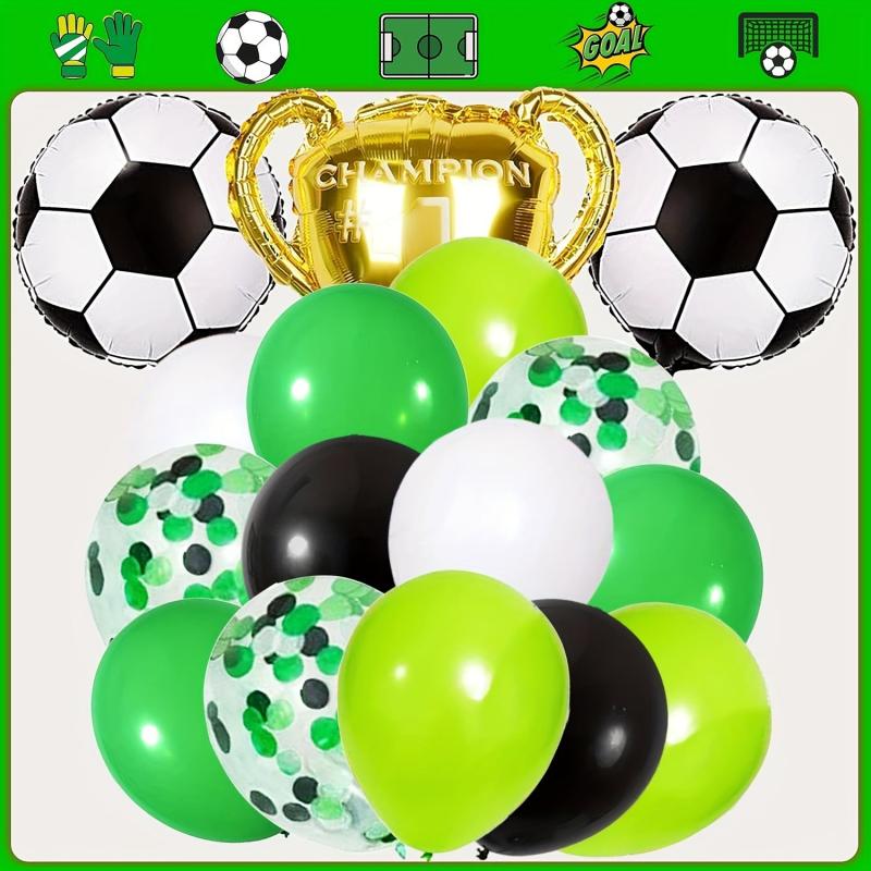 Soccer Party Balloon Garland Arch Kit with Soccer Mylar Foil Balloons