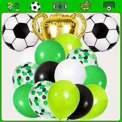 Soccer Party Balloon Garland Arch Kit with Soccer Mylar Foil Balloons