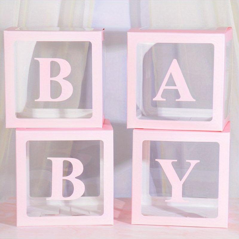 4pcs Balloon Boxes for Baby Shower/Wedding Party Decor