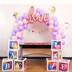 4pcs Balloon Boxes for Baby Shower/Wedding Party Decor