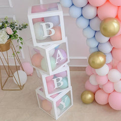 4pcs Balloon Boxes for Baby Shower/Wedding Party Decor