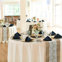 Burlap Lace Table Runner 30x274cm Rustic Wedding Decor