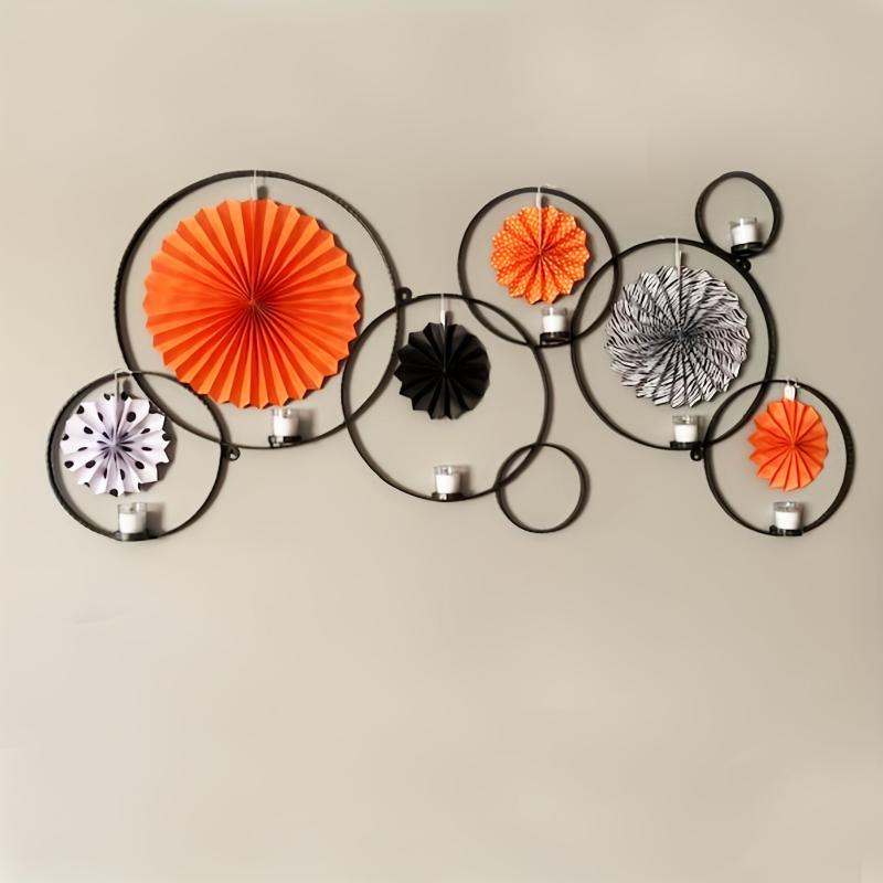 Orange Party Hanging Paper Fans for Halloween Baby Shower Birthday Wedding Decor