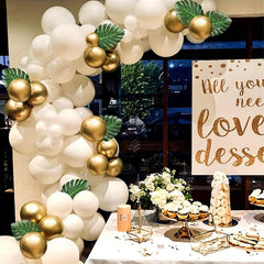 Golden Balloon Garland Kit 88Pcs w/ Confetti Balloons - Wedding & Party Decor