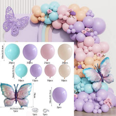 150 Pastel Butterfly Balloon Set Birthday Wedding Party Decor