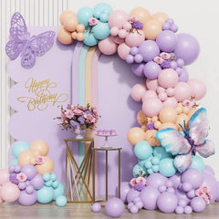 150 Pastel Butterfly Balloon Set Birthday Wedding Party Decor