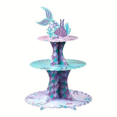 3 Tier Under the Sea Cupcake Stand for Girls Baby Shower Party