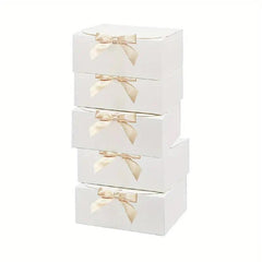 10pcs Large Gift Box With Ribbon - Birthday Wedding Candy Storage