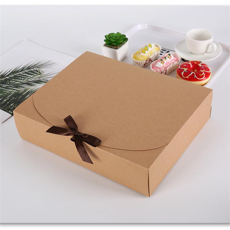 10pcs Large Gift Box With Ribbon - Birthday Wedding Candy Storage