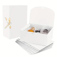 10pcs Large Gift Box With Ribbon - Birthday Wedding Candy Storage
