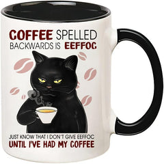 Portable Ceramic Cat Coffee Cup 11oz Travel Mug