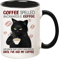 Portable Ceramic Cat Coffee Cup 11oz Travel Mug