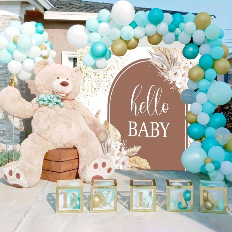 Glitter Boho Baby Shower Backdrop 7x5ft with Pampas Grass