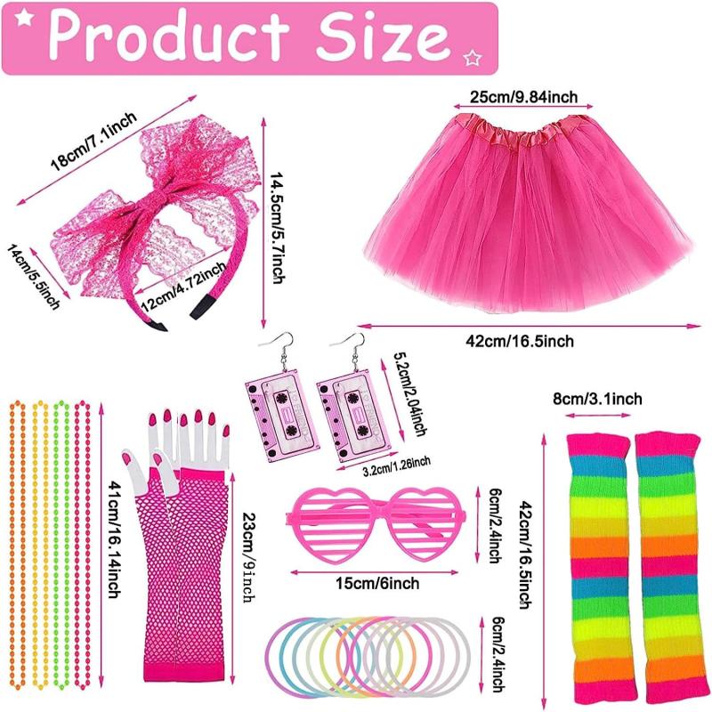 80s Fancy Dress For Women - 1980s Party Costume Set
