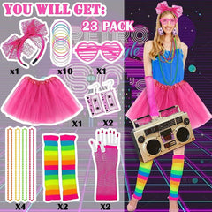 80s Fancy Dress For Women - 1980s Party Costume Set