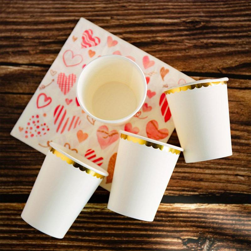 Bronzing Pattern 9oz Paper Cup Disposable Party Supplies